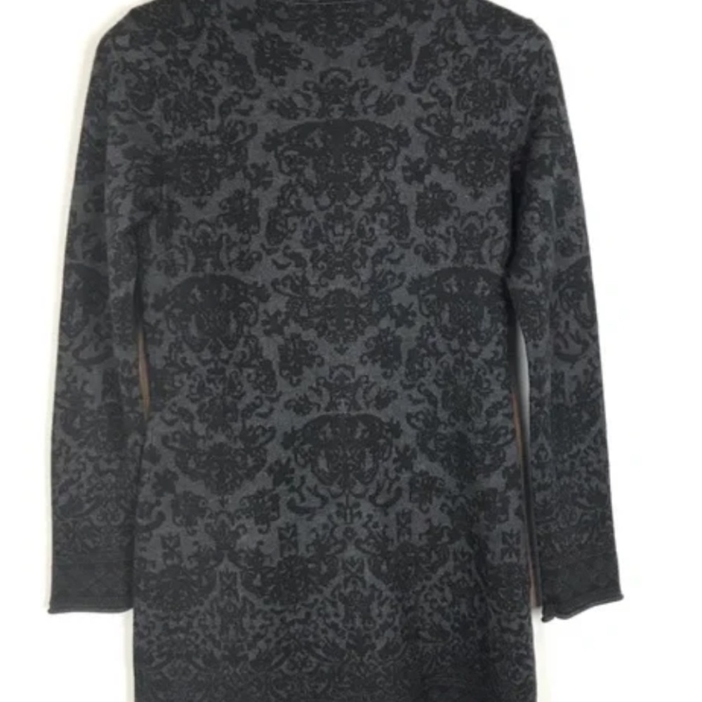 SKYR black gray Double Zip Sweater Knit Tunic Jacket SZ Medium - Picture 8 of 9